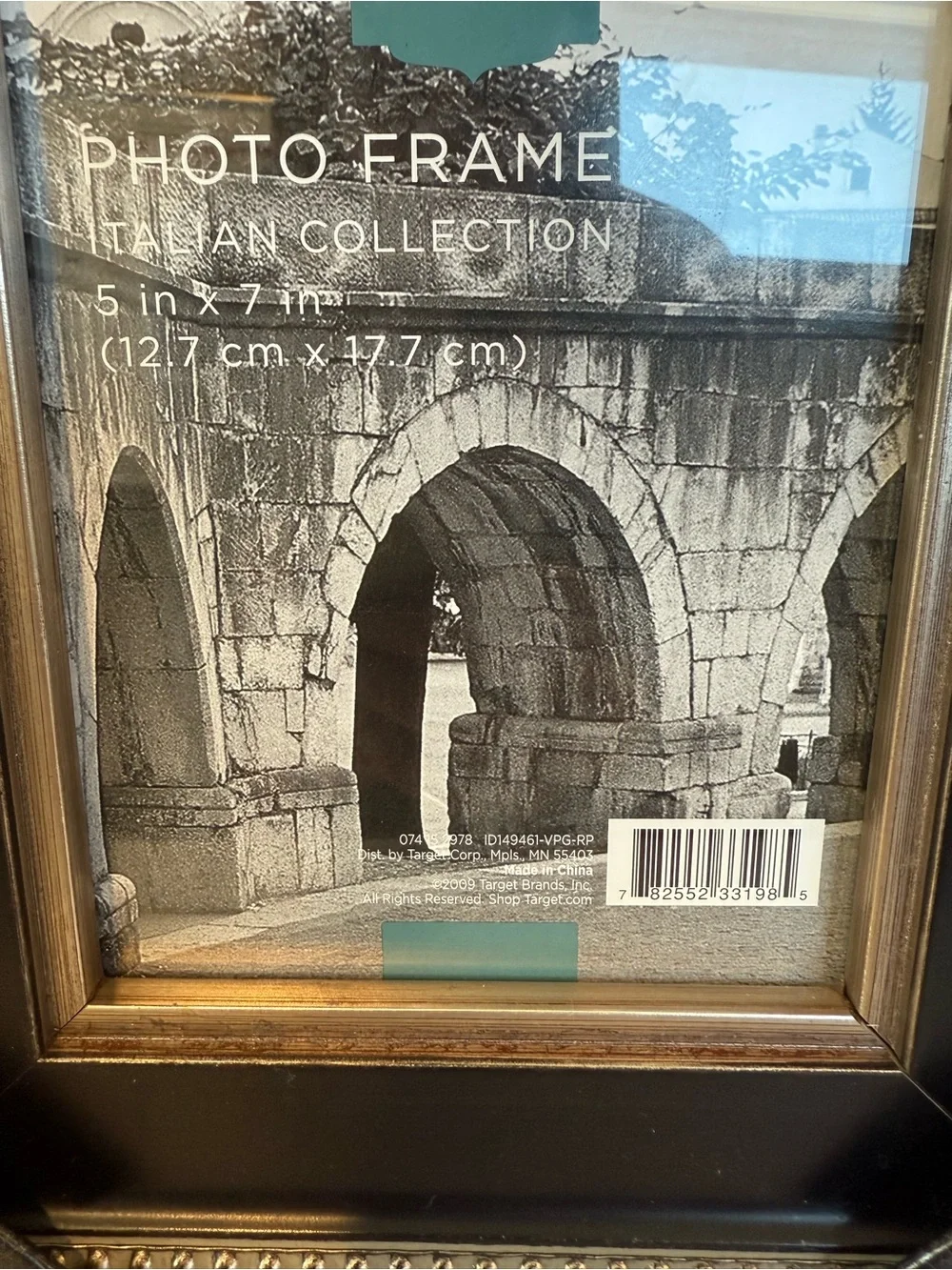 NWT Target Home Collection Black and Silver Beaded 5x7 Photo Frame
